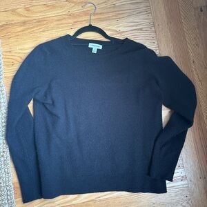 Nordstrom Elegant Black Crew Neck Sweater
